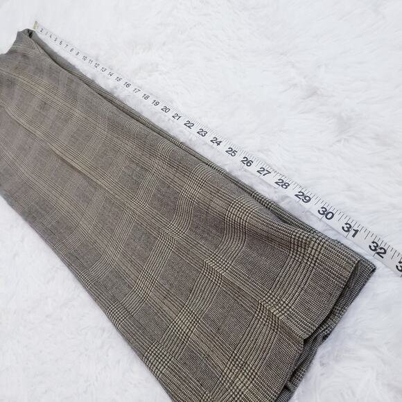 ETRO Plaid Hounds tooth Print Mid Rise Trouser Folded Hem - Picture 9 of 10